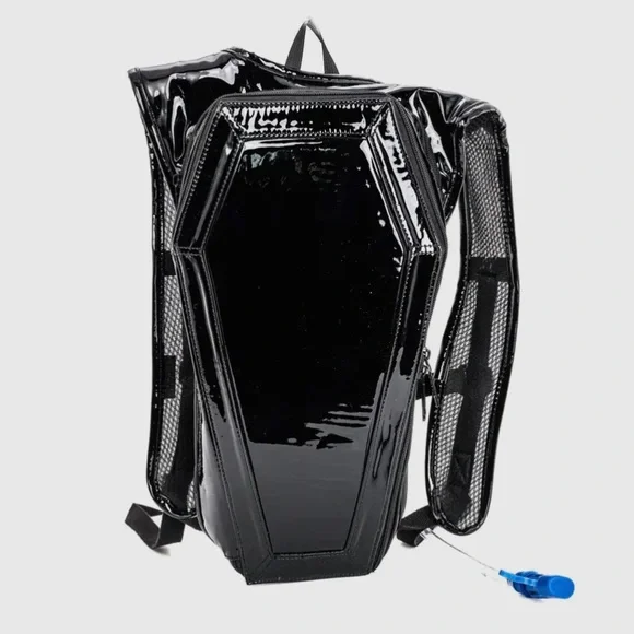 Fydelity | Bags | Fydelity Patent Pvc Black Coffin Shaped  display picture 1